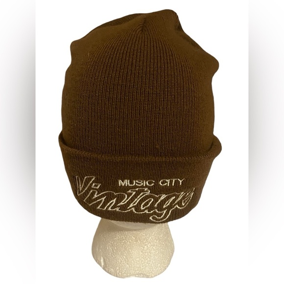 YP Classics Yupoong Vintage Music City Beanie Winter Hat - Picture 1 of 8